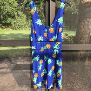 Pineapple print romper